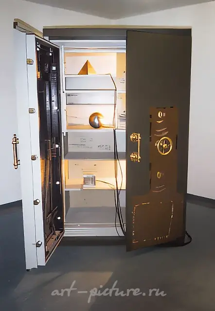 Installation with a Safe, 1995, steel, 200x140x80