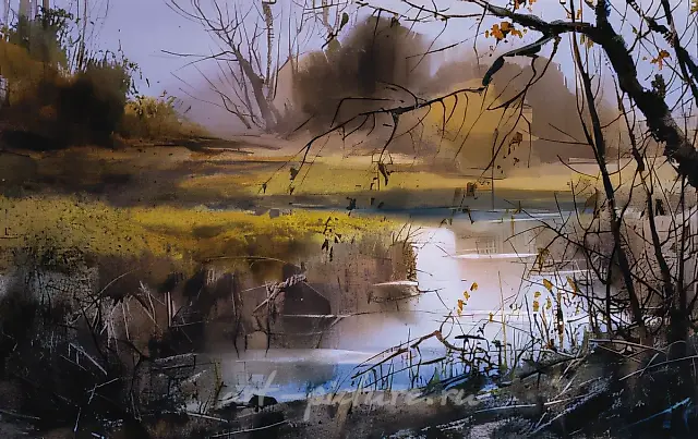 Октябрь, 1999, бумага, акварель, 56x76