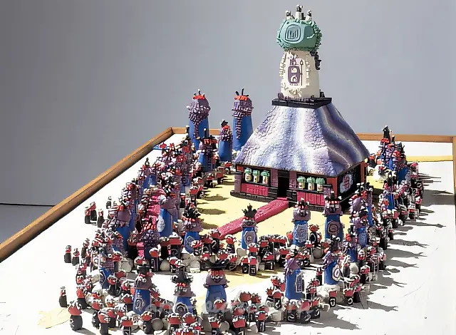 Madayk, Shapituk Temple, 1996, plasticine, 100x150