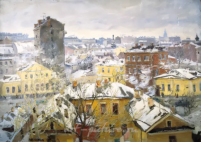 Moscow rooves, , oil on canvas, 70,5x100,5
