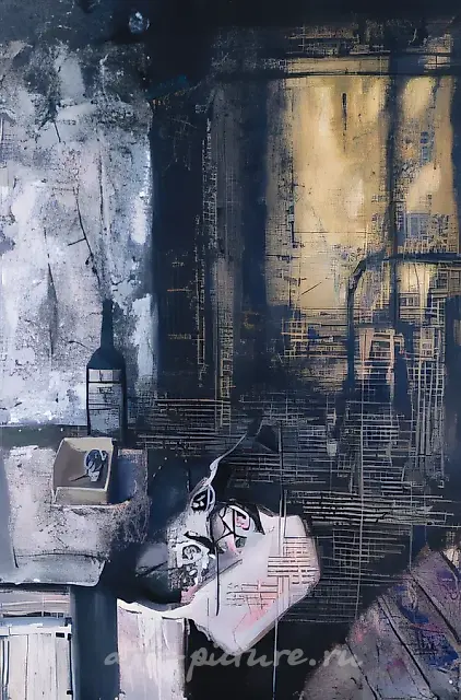 White Strong., 2000, paper, gouache, 120х80
