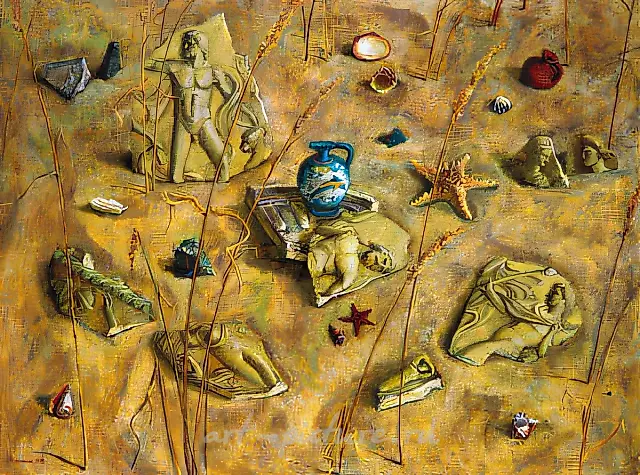 文明的碎片，1998年，布面油画，90x120