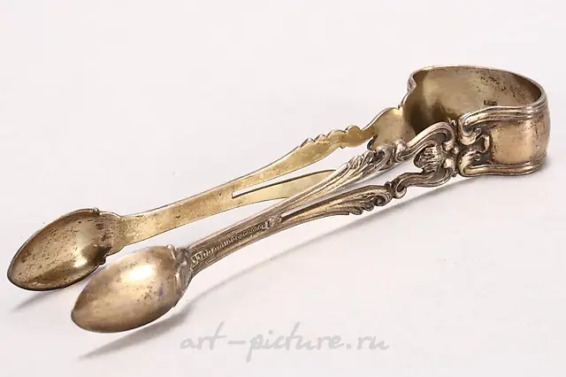 Russian Silver Sugar Tongs.
