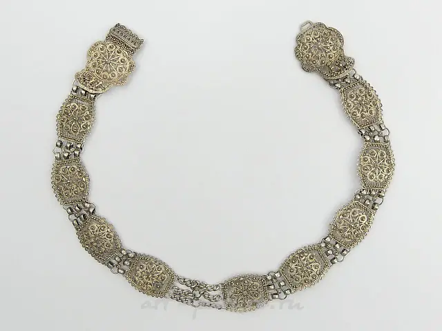 Старинный пояс из русского серебра