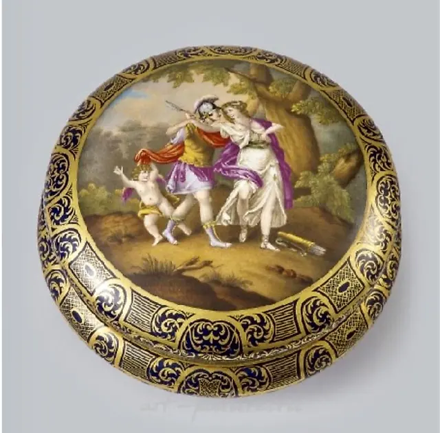 Фарфоровая коробка "Royal Vienna" около 1900 года