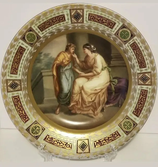 Фарфоровая тарелка "Королевский Вена" 19 века