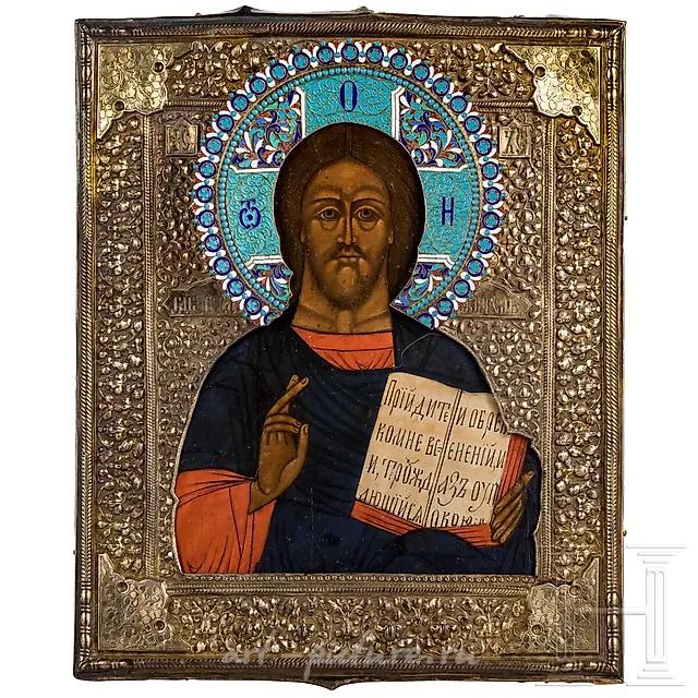 Икона Божьей Матери Казанской с серебряной ризой