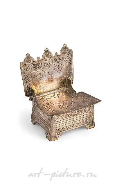 SALIERA A TRONO IN SILVER, MOSCA, 1885