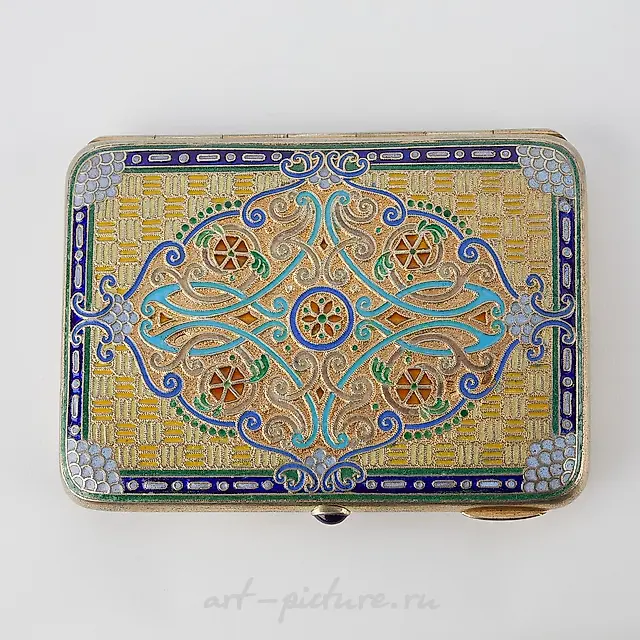 Russian Silver Enamel Cigarette Case