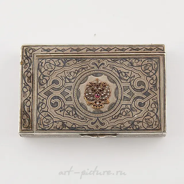 Russian Silver Niello Case