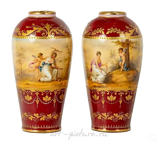 Sevres French Porcelain Neoclassical Figural Vase