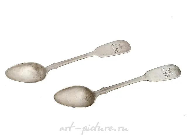RUSSIAN SILVER CLOISONNE ENAMEL TEA SPOONS