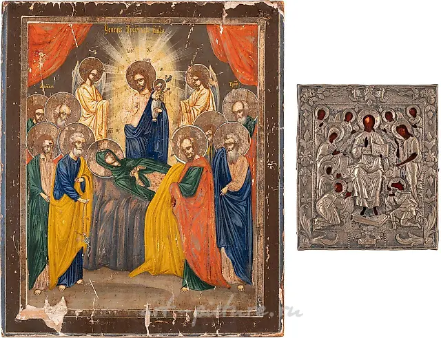 TWO ICONS: THE EXTENDED DEISIS WITH SILVER OKLAD AND THE DO