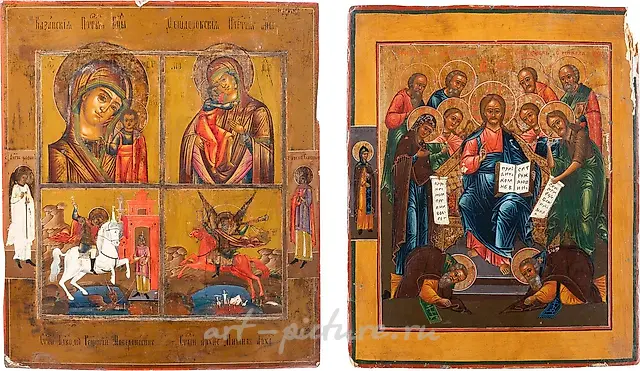 Две иконы: "Расширенная Деизис" и "Четырехчастная икона"