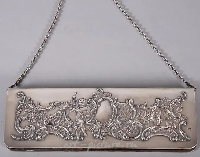 An Antique Russian "84" Silver and Niello Purse