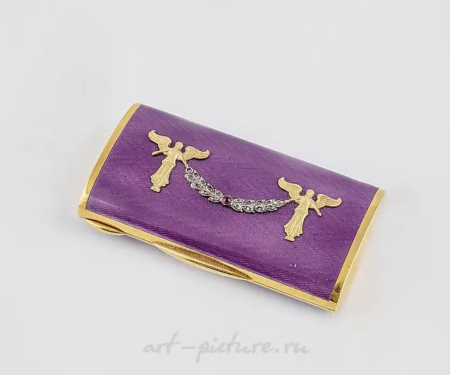 Opal flacon with guilloche enamel