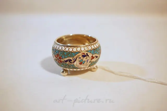 A 19th Century Gustav Klingert Russian silver and enamel open...