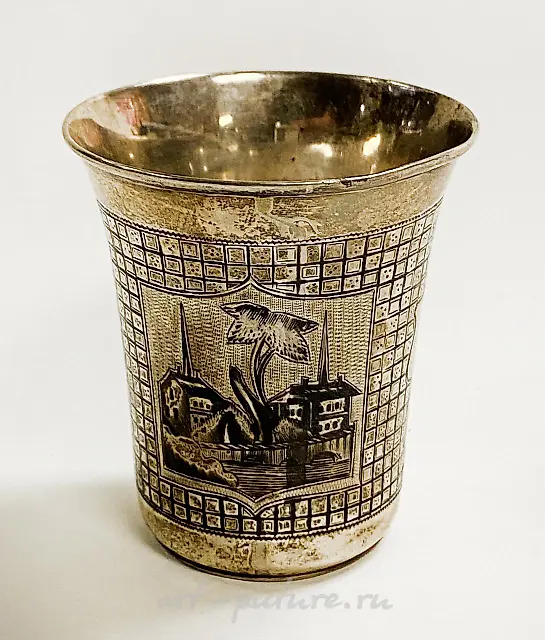 ART NOUVEAU HM SILVER DRINKING CUP - 9 OZS APPROX