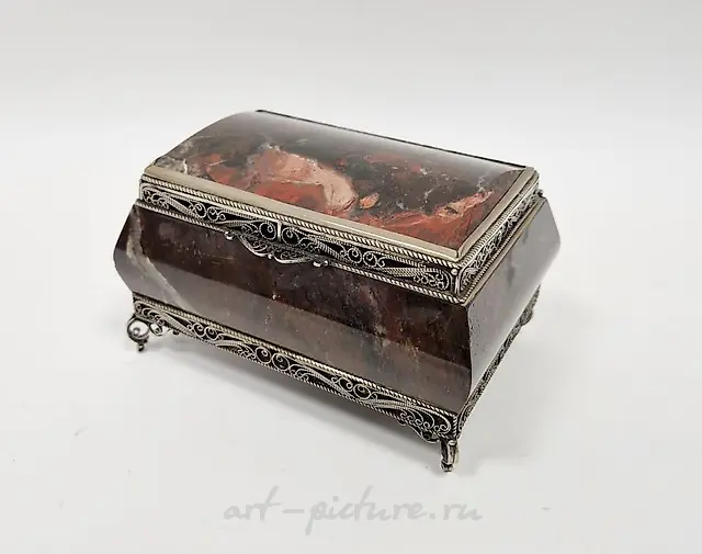 Three silver colored metal gunpowder flasks, possibly Russian...