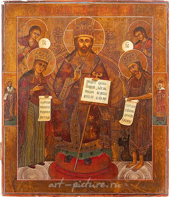 БОЛЬШАЯ ИКОНА ДЕИСИСА Русская, 19 век