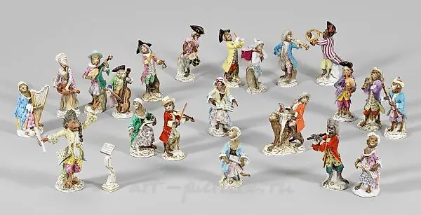 Complete collection of the Meissen Monkey Orchestra