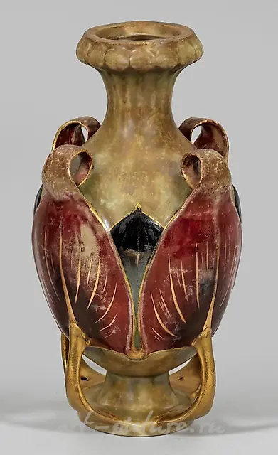 Amphora decorative vase with lustre glaze