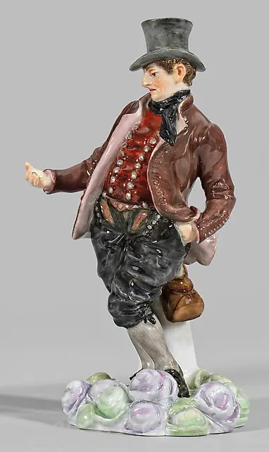 Trachtenfigur "Vierländer Bauer" translates to "Traditional Costume Figure 'Four-Land Farmer'."