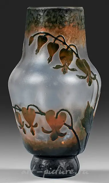 Art Nouveau - Ornamental Vase with Decor of a Weeping Heart