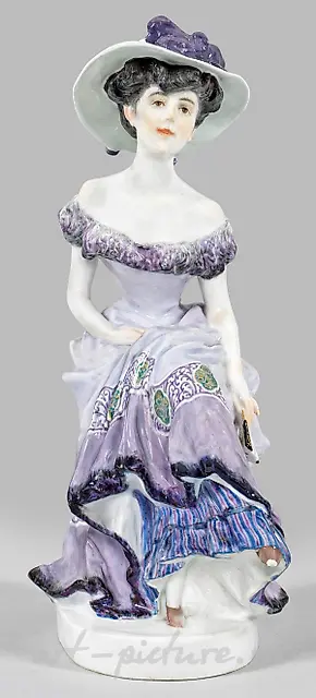 Meissen Art Nouveau Figure "Lady with Fan"