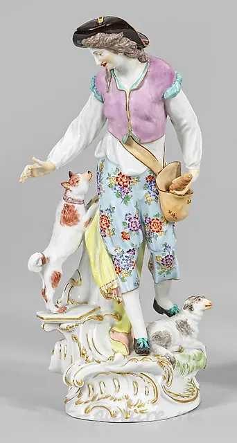 Great Figure "Shepherd with Dog and Sheep"