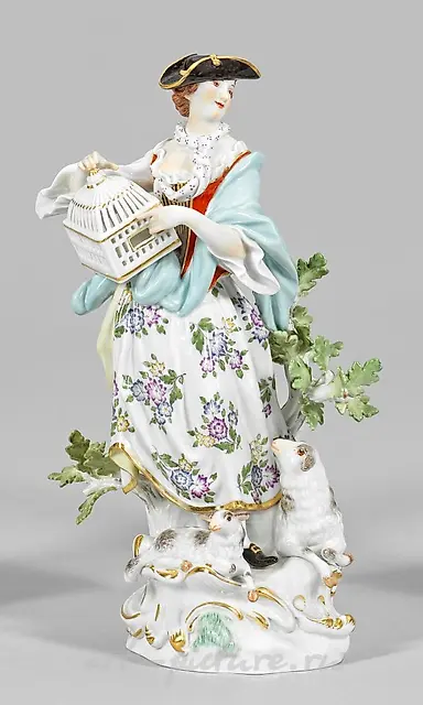 Great Figure "Shepherdess with Birdcage"