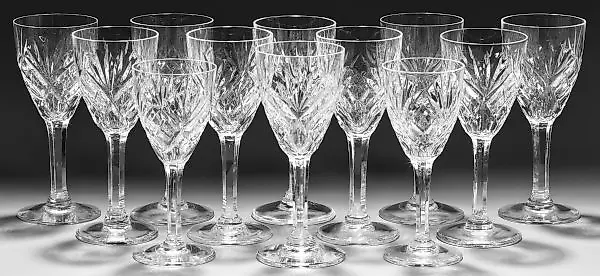 Twelve Saint-Louis Southwine and Sherry glasses, "Chantilly"