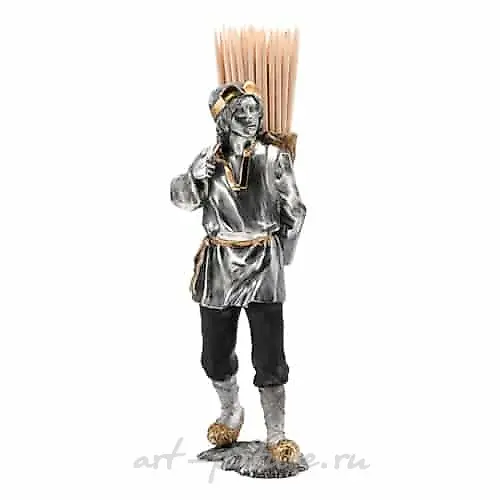 Silver toothpick holder Peasant