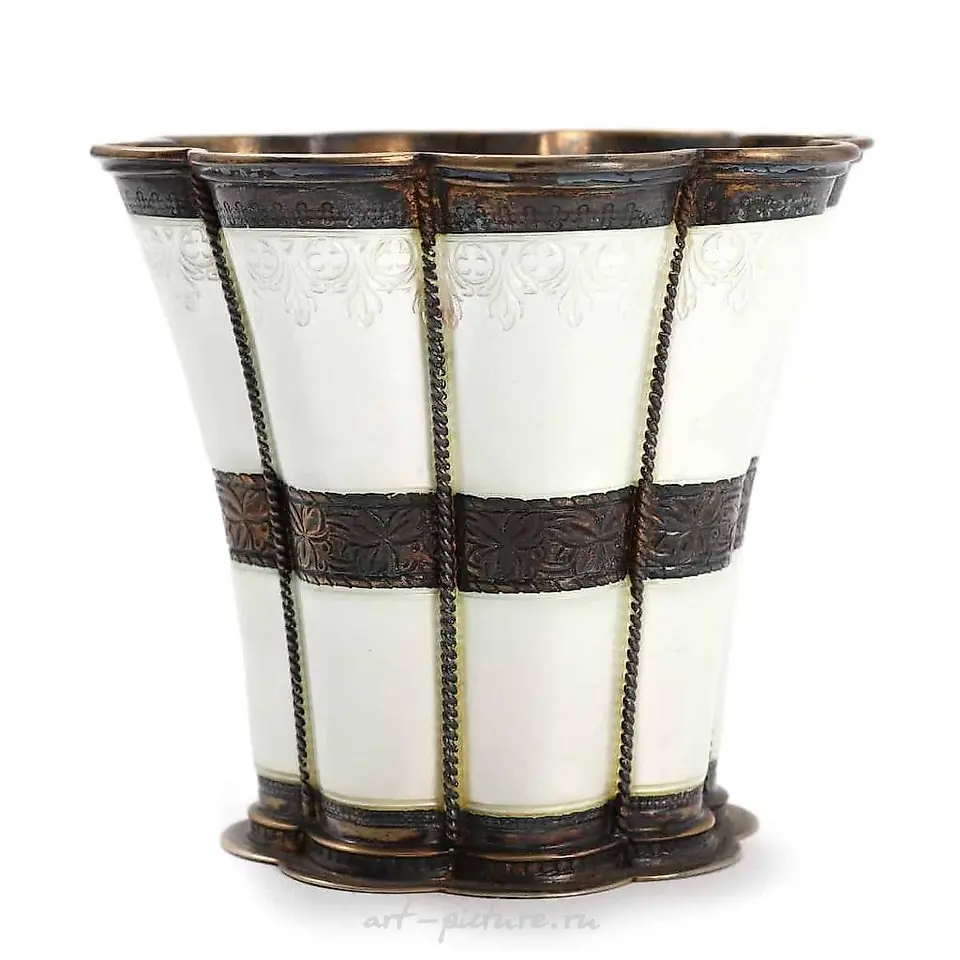 Cup or vase "Margret Cap." Silver, enamel. Denmark, workshop of A. Michelsen (supplier to the Danish Royal Court).