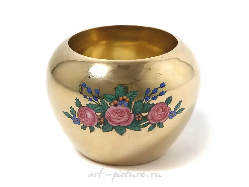 Серебряная солонка с розами. Россия, Овчинников, 1908-1926 гг.