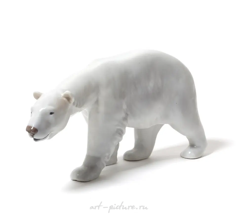 The text translates to "White polar bear" in English.