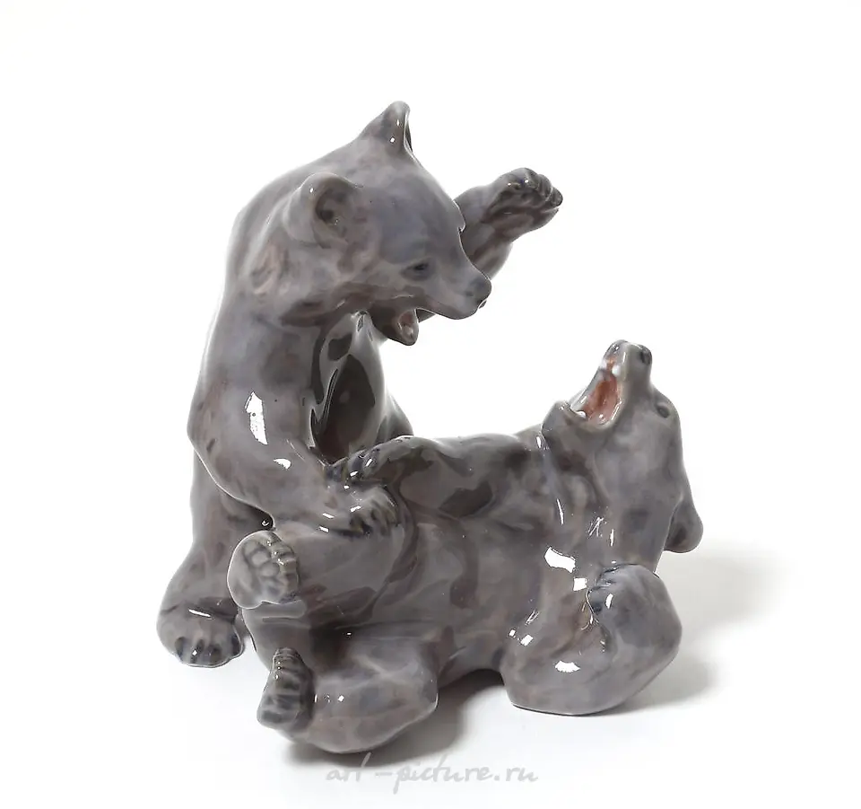 Играющие мишки. Дания, г. Копенгаген, Royal Copenhagen, 1912 год