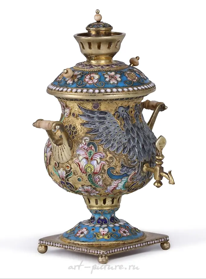 Silver miniature Samovar. Vasily Konvalenko.