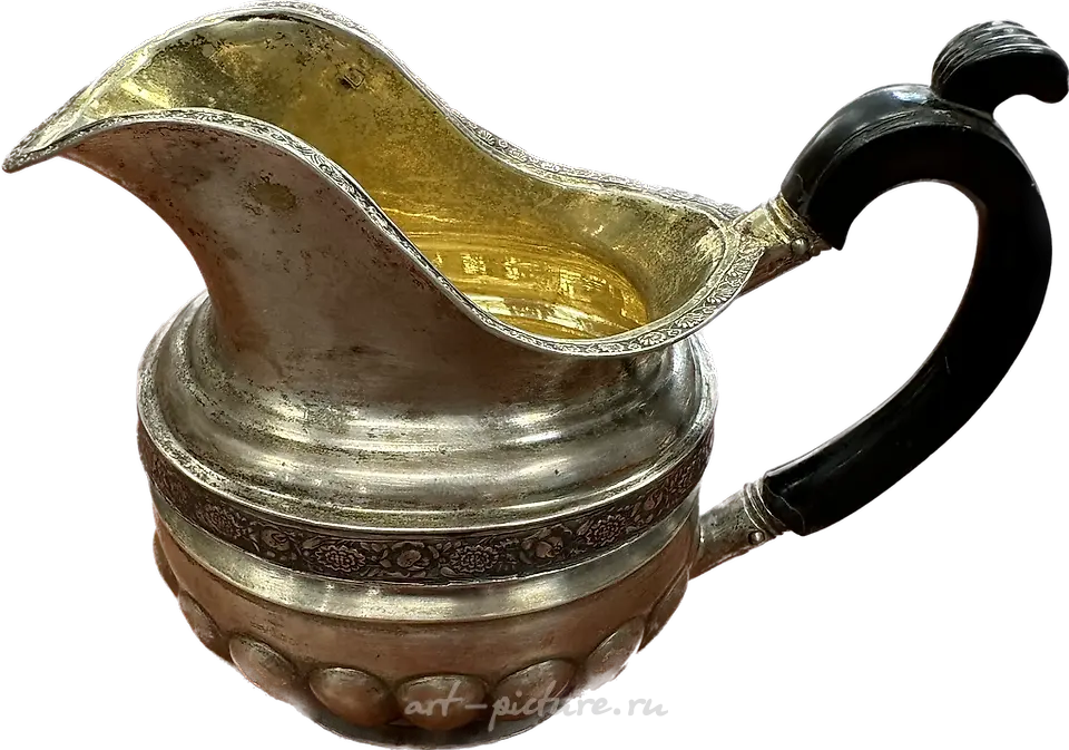 Русский серебряный молочник. Россия, 1830 год.