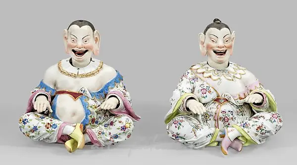 A few large Meissen wobble pagodas.
