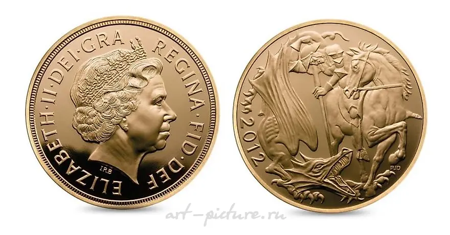 Соверен 2012 год Специальный выпуск Proof 2012 Full Gold Proof Sovereign 5-Coin Set