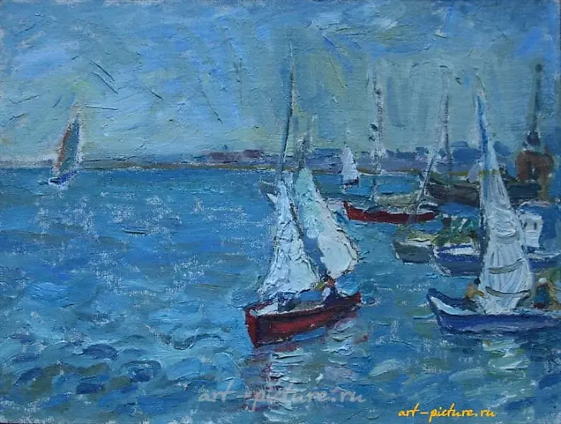 Черногория. Картон, масло. 28 х 36 см