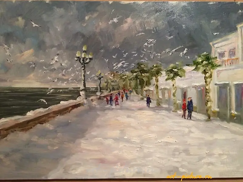 "Ялта. Зима" Масло, холст 