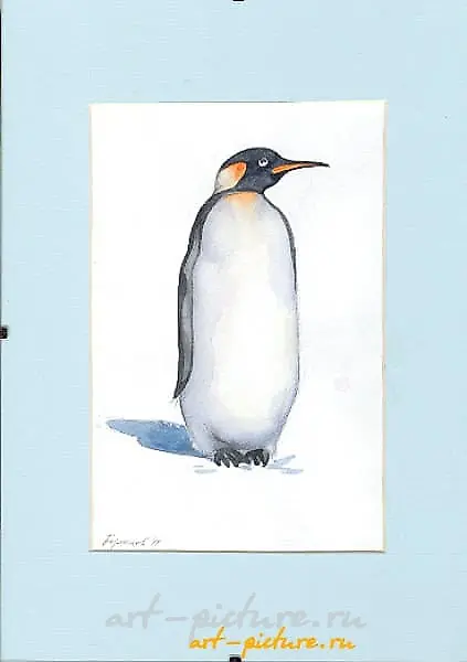 "IMPERIAL PENGUIN watercolor"