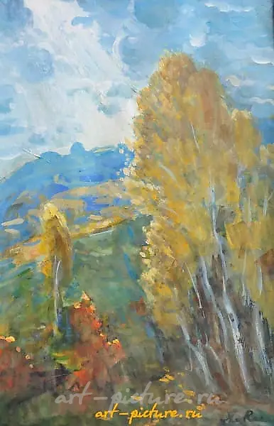 Осень Бумага, акварель, гуашь. 