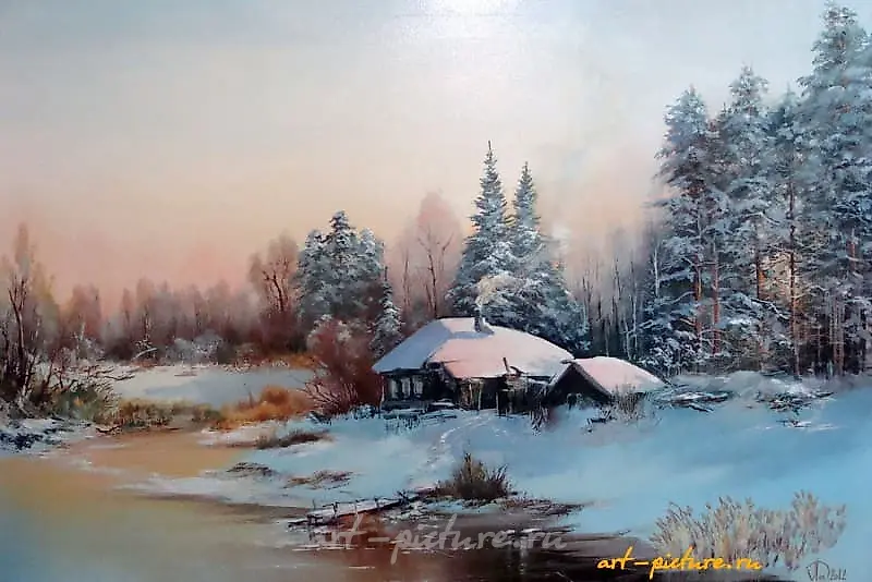 林务员的农场 油画、画布