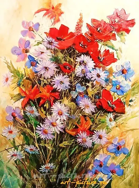 Букет акрил,холст