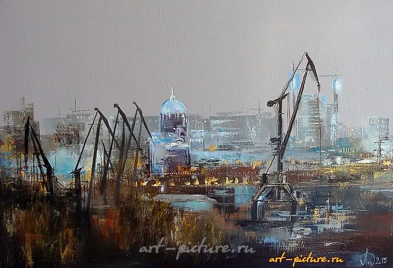 Самара.Вечер масло,холст