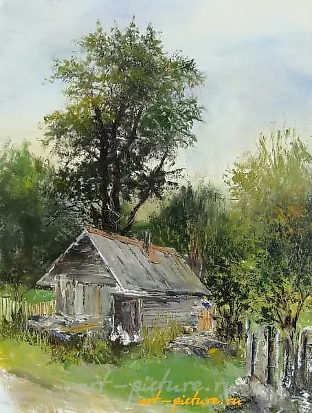 Банька на Дарье масло,холст
