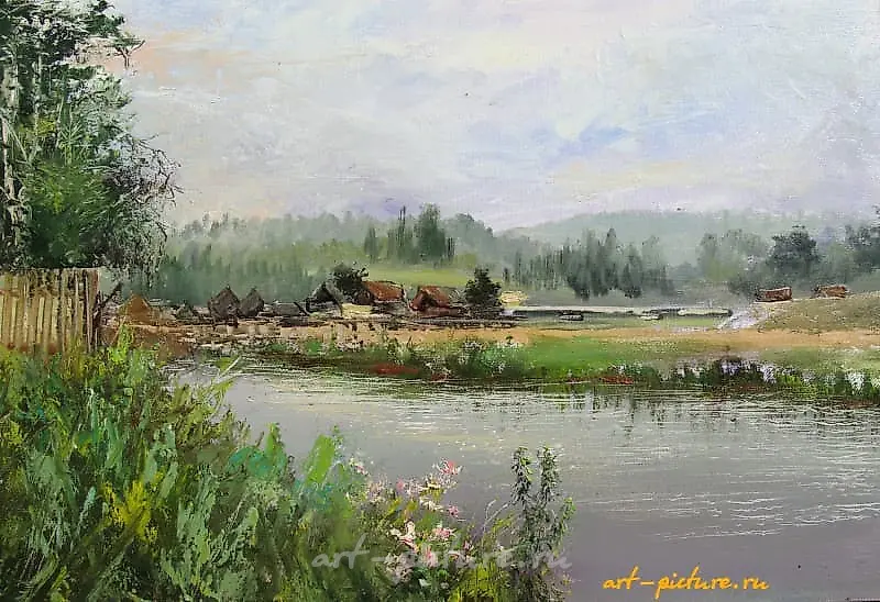 Река Дарья масло,холст